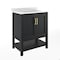 Flash Furniture Vega 30in. Vanity w/Sink, Soft Close Doors & Open Shelf, Carrara Marble, Gold Hardware, Black/White FS-VEGA30-BK-HDGLD-GG - alternate 7