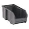 Quantum Storage Systems Hang & Stack Storage Bin, Polypropylene, Black, 5 in H, 5 1/2 in W, 10 7/8 in L QUS230CO - alternate 1