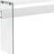 Homeroots 44" White and Clear Solid Console Table 333148 - alternate 4