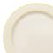 Smarty Had A Party 10.25" Ivory with Gold Edge Rim Plastic Dinner Plates (120 Plates), 120PK 130G-CASE - alternate 5
