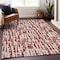 Homeroots 9' X 12' Red And Ivory Abstract Washable Indoor Outdoor Area Rug 602519 - alternate 5