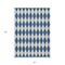 Homeroots 3' X 5' Navy Blue And Ivory Geometric Washable Indoor Outdoor Area Rug 577067 - alternate 5