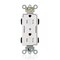 Leviton Straight Blade Receptacle, 5-15R, 15 A, 125V AC, Surface Mount, Self-Grounded MT162-2W - alternate 1