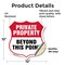 Signmission Private Property Shield Sign Private Pro, 12 Inch X 12 Inch, Vinyl Decal SHI-D-12-444 - alternate 3