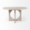 Homeroots 54" Natural Rounded Pedestal Base Dining Table 397612 - alternate 3