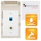 Newhouse Hardware White Ethernet and Coaxial Wall Plate, 1-Gang, 5PK TVCATP-WH-05 - alternate 4