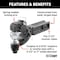 Curt Receiver-Mount Ball and Pintle Hitch, Class 5 Hitch, 3 in Dia Hitch Ball, Steel, Powder-Coated 48012 - alternate 4