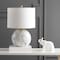 Jonathan Y Luna 21.5" Faux Marble Resin LED Table Lamp, White/Brass Gold JYL1064A - alternate 6