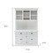 Homeroots White Solid Wood Adjustable Two Tier Bookcase 397121 - alternate 5