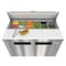 Koolmore 46 in. Commercial 2 Door Refrigerated Sandwich Prep Table 12 Pan Capacity and 14  Cu. Ft. of Storage KM-PTR46-2D - alternate 6
