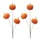 Homeroots Set of Six Orange and Green Fall Mini Pumpkins Wreath Sprays, 6PK 633242 - alternate 3