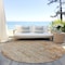 Homeroots 8' Copper And Terra Cotta Round Abstract Washable Indoor Outdoor Area Rug 605580 - alternate 4