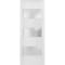 Sartodoors Slab Barn Door Panel Frosted Glass 3 Lites, Lucia 4070 White Silk, Sturdy Finished Doors, Pocket Cl LUCIA4070S-WS-28 x 84 - alternate 1