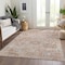 Homeroots 3' X 5' Coral And Gray Damask Washable Indoor Outdoor Area Rug 603755 - alternate 4