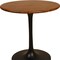 Homeroots 30" Brown And Black Rounded Solid Wood And Iron Pedestal Base Dining Table 517766 - alternate 4