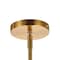 Jonathan Y Homer 13" 1-Light Modern Industrial Metal LED Dome Pendant, Brass Gold/White JYL9536D - alternate 6
