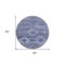 Homeroots 8' Navy Blue And Denim Blue Round Southwestern Washable Indoor Outdoor Area Rug 588710 - alternate 4