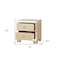 Homeroots 15" X 22" X 23" Champagne Wood Mirror Veneer Nightstand 347149 - alternate 3