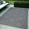 Homeroots 6' X 9' Gray and Blue Geometric Stain Resistant Indoor Outdoor Area Rug 531610 - alternate 1