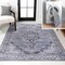 Jonathan Y Wincer Chenille Cottage Medallion Non-Slip Machine-Washable Navy/Gray/Black 3 ft. x 5 ft. Area Rug WSH202A-3 - alternate 1