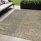 Homeroots 5' X 8' Gold And Gray Abstract Washable Indoor Outdoor Area Rug 596795 - alternate 1