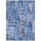Homeroots 9' X 12' Navy Blue And Sky Blue Village Houses Washable Indoor Outdoor Area Rug 577851 - alternate 6