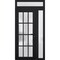Vdomdoors Front Exterior Prehung FiberGlass Door Frosted Glass / Manux 8312 Matte Black / Sidelight and Trans MANUX8312EXD-BLK-W36+16 x H80+16-LH - alternate 4