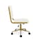 Martha Stewart Lulu Upholstered Office Chair in Off White/Polished Brass CH-240229-1-CR-GLD-MS - alternate 4