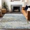 Homeroots 5' X 8' Blue Green And Ivory Abstract Washable Indoor Outdoor Area Rug 604572 - alternate 3