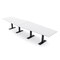 Skutchi Designs 14 Person Conference Table With Power Unit | 14' Hexagon Table | Harmony Series HAR-HEX.IR-48X168-T.BK-W960-EBLK - alternate 1