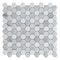 Apollo Tile 11x12 Thassos, Carrara White, Gray Marble Hexagon Wall and Floor Tile 4.59 sq ft/case, 5PK APLMKN8818A - alternate 1