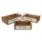 Homeroots Set of Three Brown Solid Wood And Metal Crate, 3PK 487678 - alternate 5