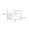Homeroots 59" White and Silver L Shape Computer Desk 333396 - alternate 2