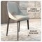 Leisuremod Amalfi Collection Modern Fabric Dining Chair in Coconut White AC48W - alternate 5