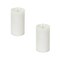 Homeroots Set of Two White Flameless Pillar Candle, 2PK 517653 - alternate 4