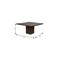 Homeroots 60" Brown Square Solid Wood Dining Table 488693 - alternate 5