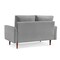 Homeroots 57" Gray And Dark Brown Velvet Loveseat 543719 - alternate 3