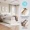 Martha Stewart Nyla Queen Upholstered Platform Bed with Curved Nailhead Headboard and Footboard Storage Drawer XH-8529-Q-WH-MS - alternate 6
