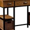Homeroots 42" Gray And Black Writing Desk With Three Drawers 402069 - alternate 4
