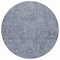 Homeroots 8' Navy Blue And Gray Round Southwestern Washable Indoor Outdoor Area Rug 587040 - alternate 6