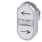 Siemens Twin pushbutton, 22 mm, round, metal, shiny, white: arrow to the 3SU1050-3AB66-0AM0-ZY19 - alternate 1