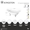 Kingston Brass 72" Cast Iron Oval Double Slipper Clawfoot Tub, 7" Faucet Drillings, White/Polished Brass VCT7D7231NC2 - alternate 2