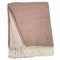 Homeroots 55" X 70" Dusty Rose And White Chevron Cotton Blend Woven Plush Throw Blanket with Fringe 633078 - alternate 3