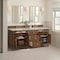 James Martin Vanities Lorelai 72" Double Vanity, Mid-Century Walnut, w/ 3 CM Tajnar Eclos Top 424-V72-WLT-3TJR - alternate 4