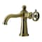 Kingston Brass One-Handle Single-Hole Bathroom Faucet with Push Pop-Up Drain, Antique Brass KS3543RNK - alternate 1