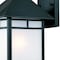 Homeroots Matte Black Frosted Glass Lantern Wall Light 398641 - alternate 4