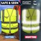 Neiko Medium Ultra Reflective Vest with Stripes & Zipper for Men and Women, Neon Yellow 53993A - alternate 6