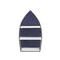 Homeroots 24" Navy Blue And White Metal and Wood Boat Shaped Bookcase 489055 - alternate 4