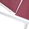 Leisuremod Marlin Patio Chaise Lounge Chair with White Aluminum Frame, Burgundy, 2PK MLW-77BRG2 - alternate 5
