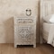 Homeroots 30" Gray Solid Wood Distressed One Drawer Nightstand 521201 - alternate 5